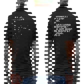 Am I Perfect No Men's T-shirt Back Print - Monsterry