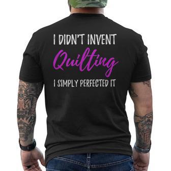 Perfected Quilting Idea Men's T-shirt Back Print - Monsterry DE