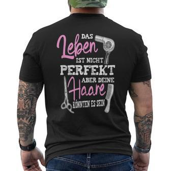 Perfektes Haar Kurzärmliges Herren-T-Kurzärmliges Herren-T-Shirt - Motiv Das Leben Ist Nicht Perfekt, Germany - Seseable