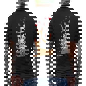 Perro Podenco Con Muchos Corazones Camiseta Hombre Estampado Espalda - Regaloses