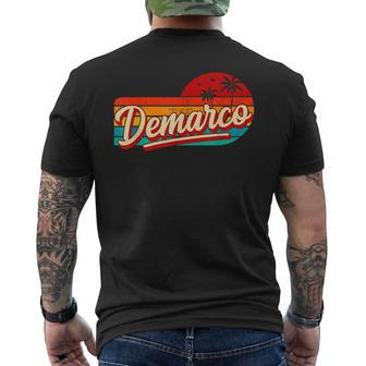 Personal Name Demarco Retro Vintage First Name Demarco Men's T-shirt Back Print - Monsterry