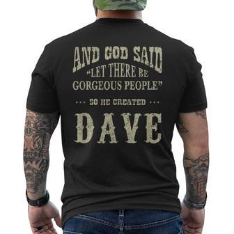 Personalized Birthday For Person Named Dave Men's T-shirt Back Print - Thegiftio UK