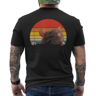 Pet Rat Retro Vintage Sunset Men's T-shirt Back Print - Thegiftio UK