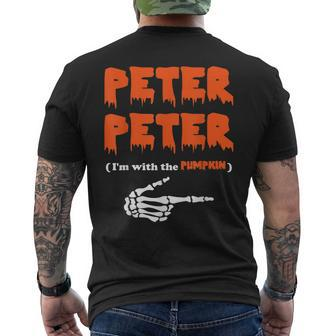Peter Peter I'm With The Pumpkin Halloween Costume Mens Back Print T-shirt - Thegiftio UK