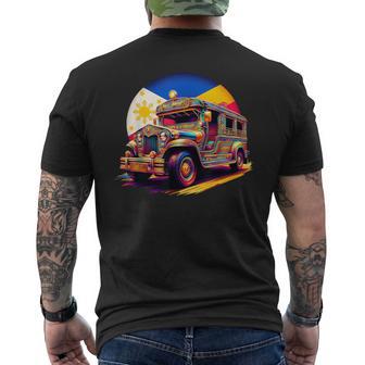 Philippines Flag Proud Filipino Souvenir Philippines Jeepney Men's T-shirt Back Print - Monsterry AU