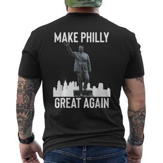 Make Philly Great Again Mayor Frank Rizzo Statue Men's T-shirt Back Print - Monsterry UK