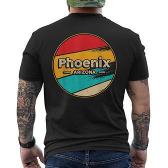 Phoenix Retro Vintage Sunset Arizona Us State Phoenix Men's T-shirt Back Print - Monsterry AU