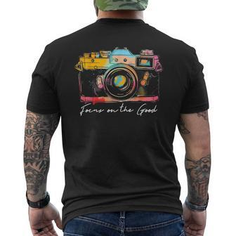 Photographer Focus On The Good Camera Vintage Photography Men's T-shirt Back Print - Monsterry