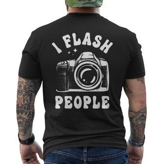 Photography Lover I Flash People Camera Photographer Men's T-shirt Back Print - Monsterry