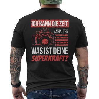 Photography Time Anhalten Photography T-Shirt mit Rückendruck - Seseable
