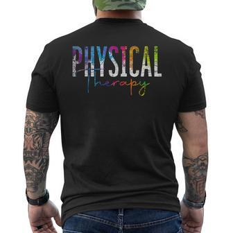 Physical Therapist Pt Exercise Colorful Physical Therapy Mens Back Print T-shirt - Thegiftio UK