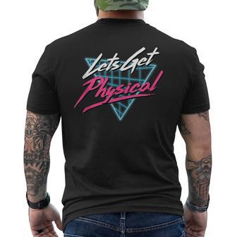 Lets Get Physical Workout Gym Totally Rad Retro 80'S Men's T-shirt Back Print - Monsterry DE