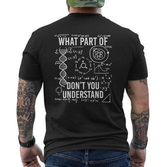 Physics I Quantum Mechanics I Professor Of Chemistry Mens Back Print T-shirt - Thegiftio UK