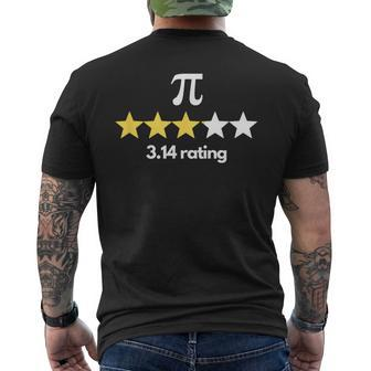 Pi 314 Star Rating Pi Humor Pi Day Novelty Men's T-shirt Back Print | Mazezy CA