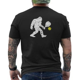 Pickleball Bigfoot Sasquatch Mens Back Print T-shirt - Thegiftio UK