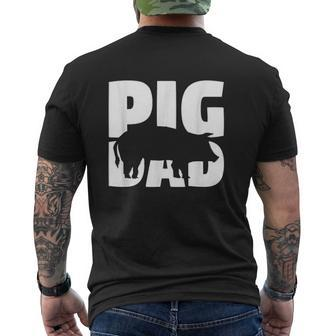 Pig Dad Mens Back Print T-shirt | Mazezy
