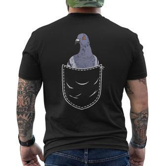 Pigeon Taubenschlag Bird Animal Lover Chest Pocket Black T-Shirt mit Rückendruck - Seseable