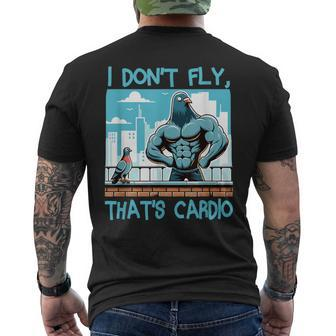 Pigeon Workout Bodybuilding Fitness Gym Muscle Men's T-shirt Back Print - Thegiftio UK