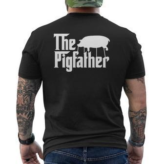The Pigfather Farm Animal Bacon Novelty Mens Back Print T-shirt | Mazezy