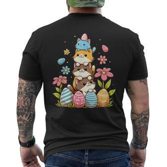 Pile Of Kitty Cats Easter Day Cute Cat Lover Cat Owner Men's T-shirt Back Print | Mazezy AU
