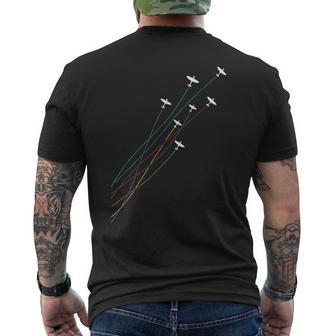 Pilot Colorful Flying Spitfire Airplanes Aeroplanes Men's T-shirt Back Print - Thegiftio UK