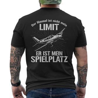 Pilots And Aeroplane Der Himmel Ist Mein Ppielplatzplatz The Heaven T-Shirt mit Rückendruck - Seseable