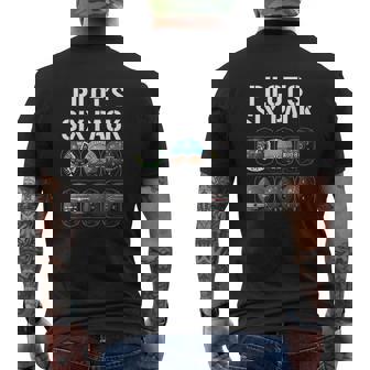 Pilots Six Pack Pilot Aviation Flying V2 Mens Back Print T-shirt - Thegiftio
