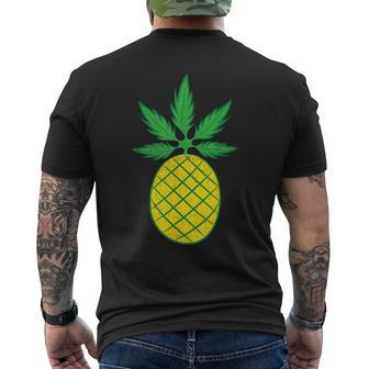 Pineapple Weed Cannabis Marijuana Stoner Men's T-shirt Back Print - Monsterry CA