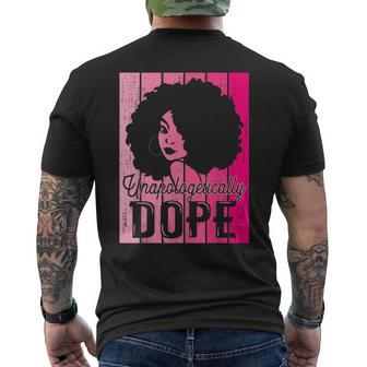 Pink Black History Month Unapologetically Dope Black Pride Men's T-shirt Back Print | Mazezy CA
