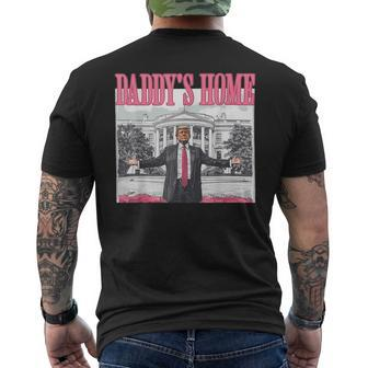 Pink Daddys Home Trump 2024 Men's T-shirt Back Print - Monsterry AU