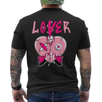 Pink Loser Lover Pink Drip Heart Matching For Women Men's T-shirt Back Print - Seseable