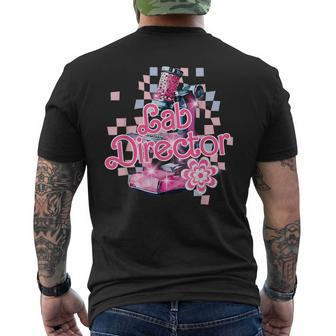 Pink Microscope Lab Week 2024 Lab Director Lab Tech Men's T-shirt Back Print | Mazezy