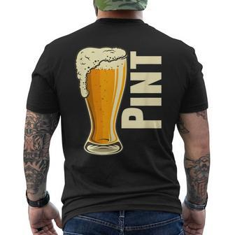 Pint Half Pint Matching Dad And Baby Matching Father's Day Men's T-shirt Back Print - Monsterry