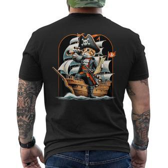 Pirate Cat Adventure Men's T-shirt Back Print | Mazezy AU