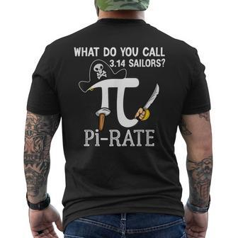 Pirate Pi Math Pi Day Math Science Men's T-shirt Back Print - Monsterry CA