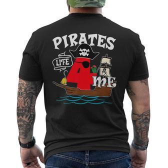 Pirates Life 4 Me 4Th Birthday Boy 4 Years Old Birthday Vibe Men's T-shirt Back Print - Seseable