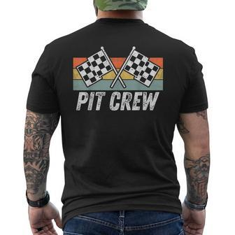 Pit Crew Costume For Race Car Parties Vintage Men's T-shirt Back Print - Seseable