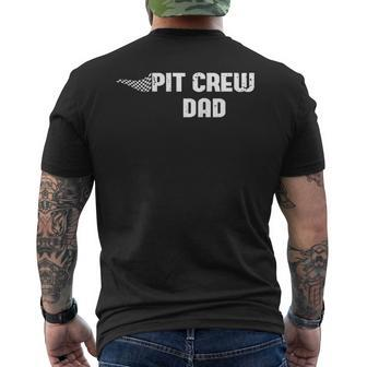 Pit Crew Dad Racing Car Family Matching Birthday Party Men's T-shirt Back Print - Thegiftio