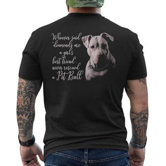 Pitbull Best Friend Dog Men's T-shirt Back Print | Mazezy
