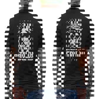 Pitbull Dad American Flag Sunglass Shirt Mens Back Print T-shirt - Thegiftio UK