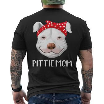 Pitbull Dog Lovers Pittie Mom Pit Bull Men's T-shirt Back Print | Mazezy