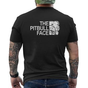 The Pitbull Face Dog Pitbull Mens Back Print T-shirt - Thegiftio UK