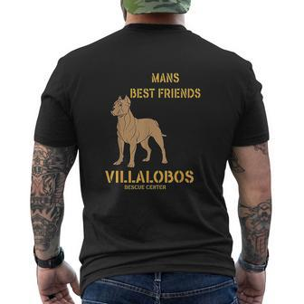 Pitbull Mans Best Friend Villalobos Rescue Center Mens Back Print T-shirt - Thegiftio UK