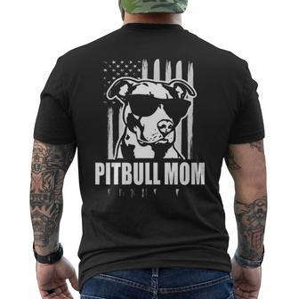 Pitbull Mom Proud American Pit Bull Dog Men's T-shirt Back Print | Mazezy UK