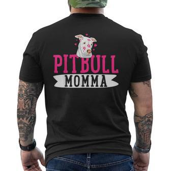 Pitbull Momma Pit Bull Terrier Dog Pibble Owner Mother's Day Men's T-shirt Back Print - Monsterry CA