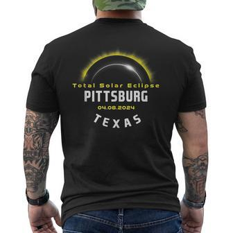 Pittsburg Texas Total Solar Eclipse 2024 Men's T-shirt Back Print - Thegiftio