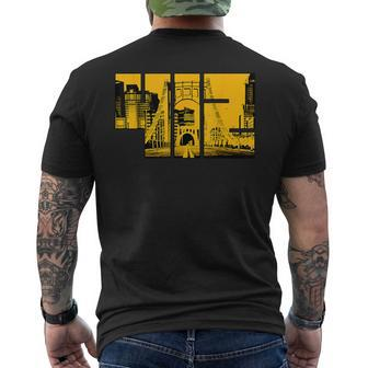 Pittsburgh 412 Sl City Skyline Pennsylvania Home Pride Men's T-shirt Back Print - Monsterry UK
