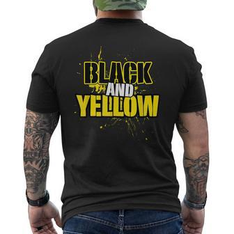Pittsburgh Black And Yellow Pennsylvania Men's T-shirt Back Print - Thegiftio UK