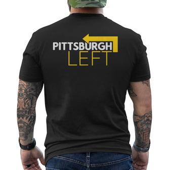 Pittsburgh Left Driving Black And Yellow Men's T-shirt Back Print - Monsterry UK