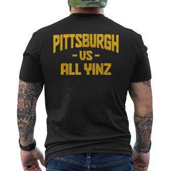 Pittsburgh Pennsylvania Map Yinz Vintage Pride Yinzer Men's T-shirt Back Print - Monsterry UK